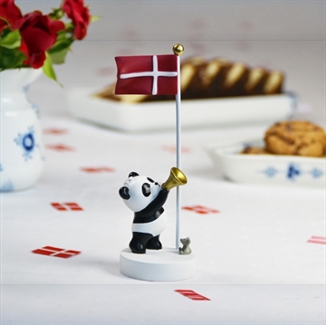 Panda & mus bordflag med navnegravering